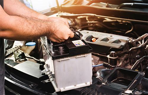 Car battery replacement and other auto repair services being performed in Safety Harbor, FL